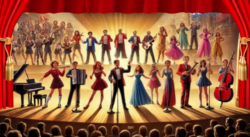 image of people singing and playing music
