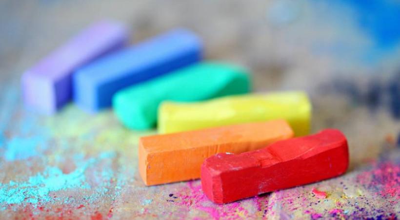 image of coloured chalks
