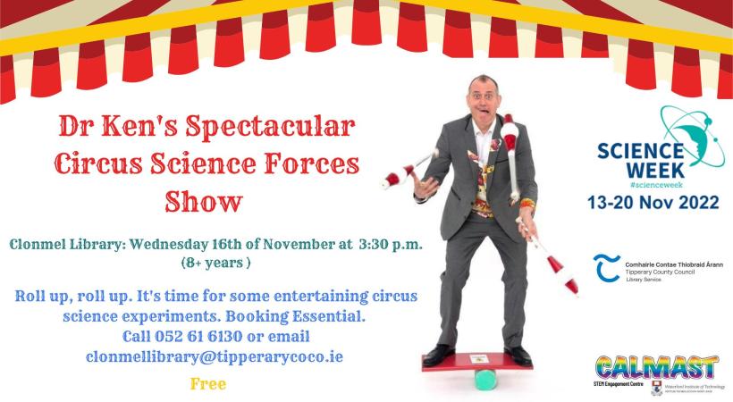 Dr Ken’s Spectacular Circus Science Forces Show (8+Years)